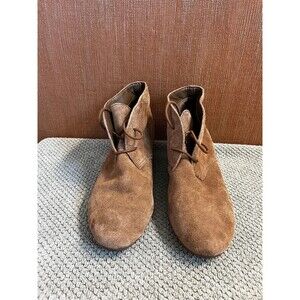 NINE WEST Joanis  Women’s Wedge Lace Up Tan Beige Ankle Bootie Size 11W